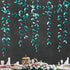 PinkBlume 52 Ft Dark Green Leaf Garland, Emerald Turquoise Paper Hanging Leaves Streamer, Teal Aqua Green Banner for Wedding, Bridal Shower, Engag...