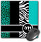 3dRose LLC 8 x 8 x 0.25 Inches Mouse Pad, Elegant Animal Print Monogram Teal M (mp_35570_1)...