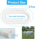 Replacement Pool Hoses for Above Ground Pools, 2 Pack Pool Pump Hose with 4 Metal Clamps Long Filter Pump Hose for Coleman Pool...