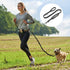 Heavy Duty Dog Leash, 4-5.5FT No Pull Shock Absorbing Dog Leash Reflective Dog Walking Training Leash Bungee Dog Leash with 2 Padded Handles for M...