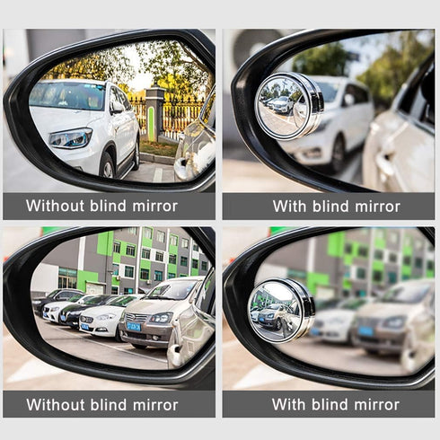 2PCS Mini Small Blind Spot Mirror,Yusheng 1.57"(40mm) Smaller Round HD Glass Convex Rear View Mirror,Strong Adhesive Mirror for Car, Vehicles(1-9/...