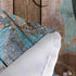 JAWO Teal Dahlia Shower Curtain, Dahlia Flower on Rustic Wooden Plank Country Style, Fabric Shower Curtain Set with 12 Hooks Bathroom Curtain Wate...