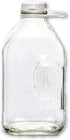 The Dairy Shoppe 2 Qt Heavy Glass Milk Bottle with Handle & Cap, 64 Oz, 1/2 Gal....