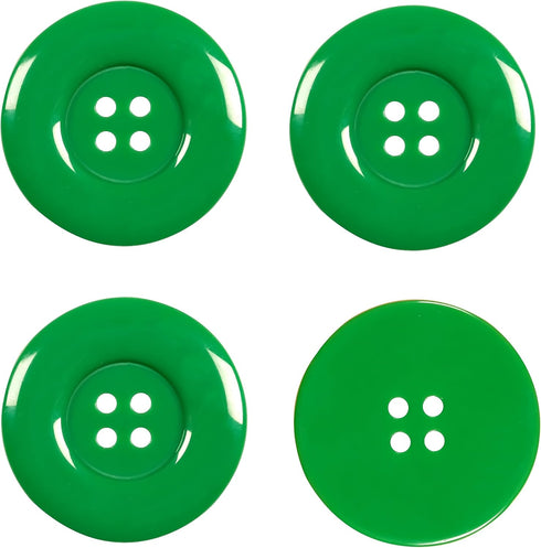YAKA 50pcs 4 Holes Round Sewing Resin Buttons1.5inch/38mm in Bulk for Environmental Sewing Fasteners Scrapbooking DIY Sewing Tailor Crafts Coats C...