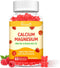 Calcium Magnesium Zinc Gummies with Vitamin D3 & B12, Sugar Free Calcium Supplements for Women Men Support Bone, Muscle Teeth, Mood & Immunity, Ve...