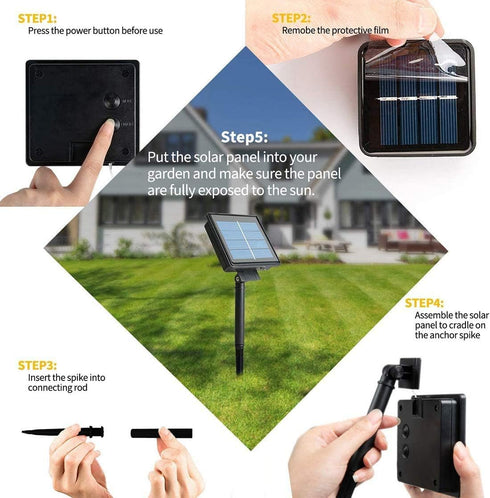 YAOZHOU Red Solar Christmas String Lights Outdoor Waterproof Decorations 100 LED?2 Pack? 8 Modes Copper String Lights Fairy Lights for Valentine's...