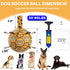 Dog Toys Soccer Ball with Straps, World Cup Interactive Dogs Toys for Tug of War, Yard Game Toy, Dog Water Toy for Large Dogs Birthday Gifts Outdo...
