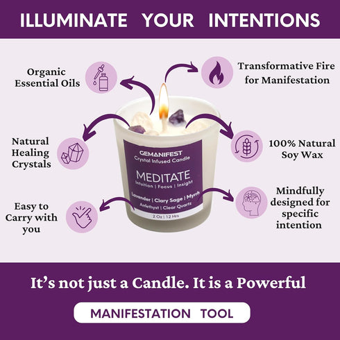 Fertility Candle for Women trying to Conceive | Rose, Jasmine and Lilac Scented Candles Gifts for Women | Soy Non Toxic Intention Candles with Cry...