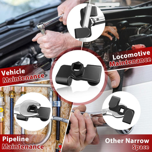 QUACOWW Wrench Extender Universal Wrench Extender Adaptor for 1/2 Inch Drive or 21 MM Hex Drive Wrench Conversion Driver Wrench Extender Mechanics...