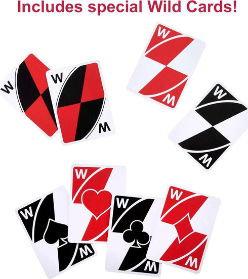 Mattel Games Wild Twists Playing Cards by UNO Brand, 2 Sets of Standard 52-Card Deck Plus 8 Special Wild Cards in Storage Tin...
