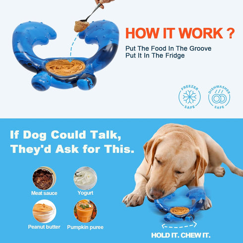 Dog Chew Toys for Aggressive chewers - Tough Dog Toys for Large Medium Breed, Dog Teething Toys to Keep Them Busy, Durable Nylon Bone for Boredom,...
