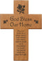 Mahogany God Bless Our Home "May Our Home Be a Place..." 8" Wall Cross...