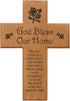 Mahogany God Bless Our Home "May Our Home Be a Place..." 8" Wall Cross...