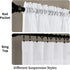MYSTIC-HOME Sheer Curtains White 45 Inch Length, Rod Pocket Voile Drapes for Living Room, Bedroom, Window Treatments Semi Crinkle Curtain Panels f...