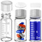 Sterile Empty Vials Small Glass Vials with Measuring Line,Brown/Clear Sample Vials with Screw Cap Liquid Sampling for Chemistry Lab Chemicals or P...