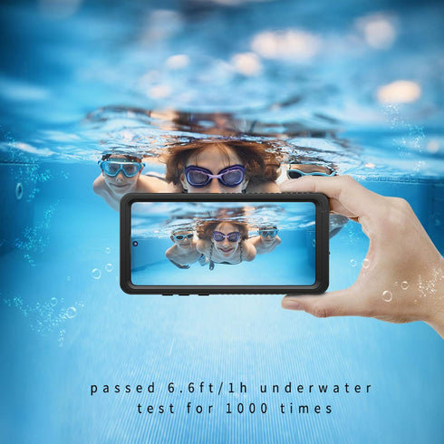 Lanhiem Galaxy Note 20 Case, Built-in Screen Protector with Fingerprint Film Waterproof Dustproof Case, Full Body Heavy Duty Protective Cover for ...