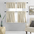 DONREN 24 Inch Length Curtain Tiers - Room Darkening Rod Pocket Small Valance Curtains for Small Window (30 W x 24 L,2 Panels,Cream Beige)...