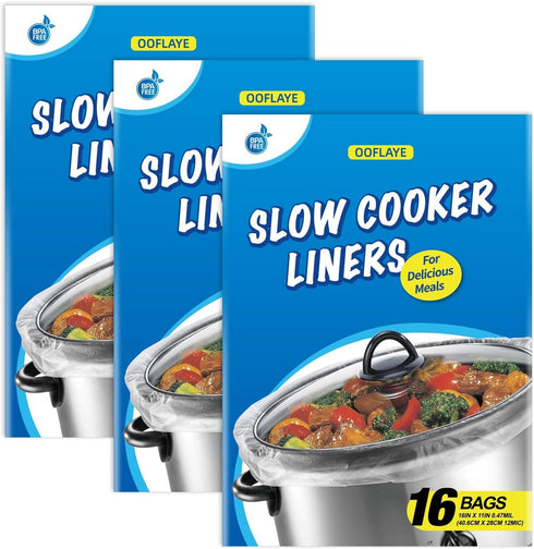 Slow Cooker Liners Small Size Pot Liners Disposable Cooking Bags Fit 1QT to 3QT Suitable for Slow Cooker and Oval & Round Pot (48)...