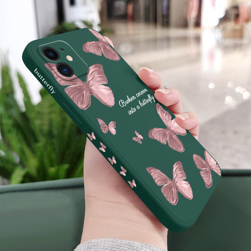 for iphone 11 Phone Case, for iphone 11 Case Side Creative Butterfly Pattern Slim Soft Shockproof Cover Protective, for iphone 11 Case for Women-B...