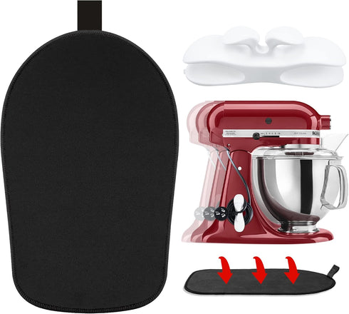 Mixer Slider Mat for Kitchenaid Stand Mixer Slider Mat with Bendable Cord Organizer for KitchenAid 4.5-5 Qt Appliances Air Fryer Slider Mat (4.5-5...