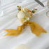 MEEDEE Chiffon Ribbon 2 Inch Frayed Ribbon Ginger Chiffon Ribbon Fringe Chiffon Silk Ribbon for Crafts Yellow Chiffon Ribbon for Gift Wrapping Wed...