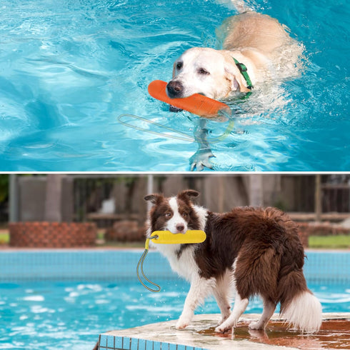 PUPTECK Interactive Dog Pool Toys Water Floating Toys Fetch Training Bumpers 2 Pack...