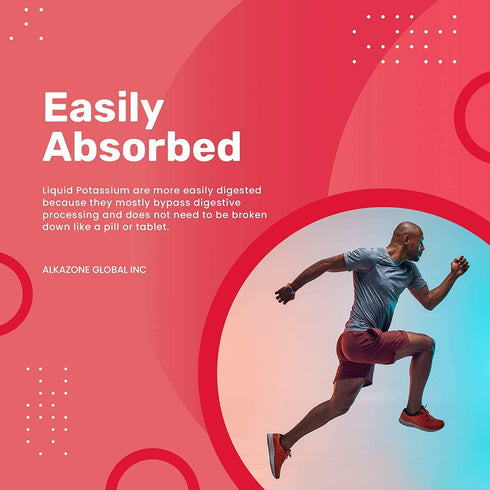 ALKAZONE Liquid Potassium+ | Liquid Supplements Have Faster Absorption Rate | Concentrated | Easiest Way to take Potassium | Tasteless Flavorless ...