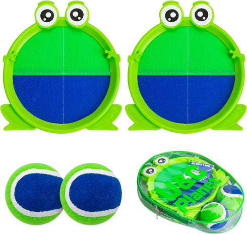 EVERICH TOY Beach Toys Outdoor Games for Kids Ages 3-10-Yard Lawn Games Ball Catch Games Paddle Toss-Upgraded Version Outside Games for Kids/Famil...