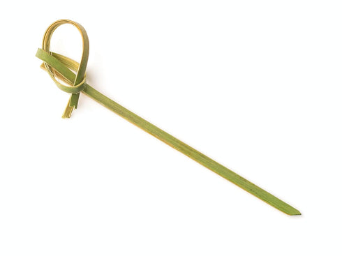 Concession Essentials Bamboo Cocktail Picks - 300 Pack - 4.1 inch - with Looped Knot. Cocktail and Hors' D'Oeuvre, 4" (Pack of 300)...