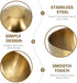 Healeved Gold Bowl Decorative Bowls Large Mixing Bowl Stainless Steel Salad Bowl Golden Food Containers Pasta Bowls Copper Bowl for Kitchen Mixing...