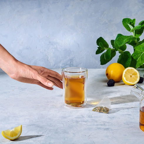 Teatulia Organic Mint Tea Bags (50 Pyramid Sachet Teabags) Whole Leaf Mint Tea 100% Compostable Sustainably Grown Spearmint + Peppermint in Washin...