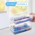 Sooez 6 Pack Clear Pencil Box, Plastic Large Capacity with Snap-tight Lid, Office Supplies Storage Organizer Stackable Design and Stylish...