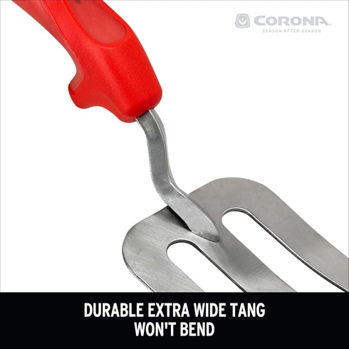 Corona CT3374 CT 3374 Premium Stainless Steel ComfortGEL Garden Fork, Red...