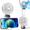 Koonie Portable Handheld Fan, Battery Operated Fan with Base, 8 Hours, Digital Display, 5 Speeds, 90° Ajustable, Rechargeable Mini Fan for Outdoor...