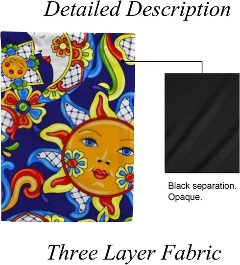 ZHONGJI Garden Flag Yard Flag Mexican Talavera Cute Pattern Blue Vertical Double Sided Design Seasons Holidays Yard Outdoor Polyester 12x18 Inch...