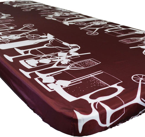 In the Breeze 8001 Happy Hour Drinks 30 Inch x 72 Inch Fitted Tablecloth...