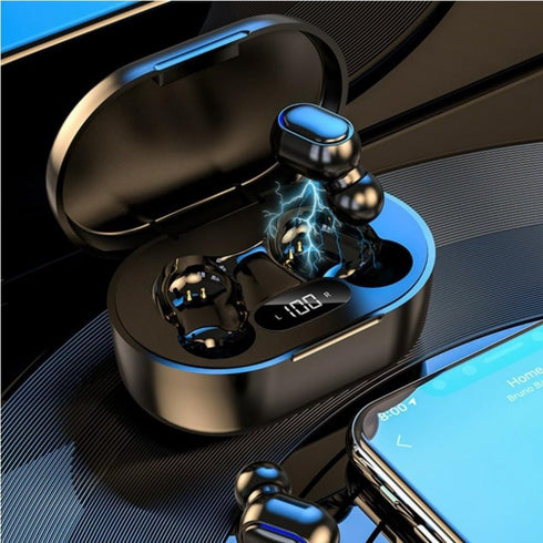 Wireless Earbuds, Bluetooth 5.3 Headphones HiFi Deep Bass with Mic ,120H Playtime LED Display ,IPX7 Waterproof Button Control True Wireless Earpho...