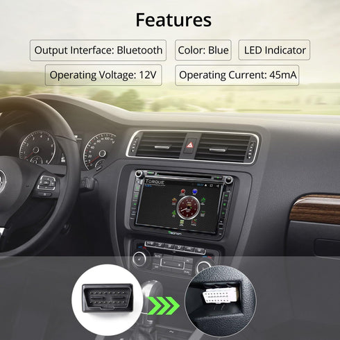 2024 Eonon V0056 OBD2 OBDII, Diagnostic Scanner, Bluetooth Scan Tool Adapter for GMA12S-U,UA12S-PLUS-U,Q03SE,Q50SE,Q53SE,Q63SE,Q65SE,Q80SE Car Ste...