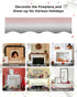 Ombre Mantle Scarf for Fireplace, Blush Pink and Gray Gradient Fireplace Cover Decorations Indoor Mantel Top Scarf Runner for Home Living Room Hol...