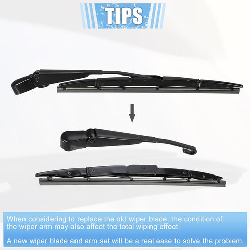 ACROPIX Rear Windshield Wiper Blade Arm Replacement Set OEM Quality Fit for Honda CR-V 2012-2016 - Pack of 2...