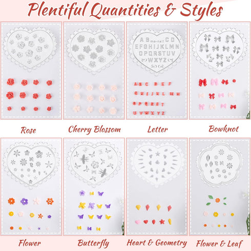 Zeyune 16 Pcs Small Flower Polymer Clay Molds Mini Flower and Leaf Polymer Clay Molds for Jewelry Making Rose Daisy Silicone Molds Earring Clay Cu...