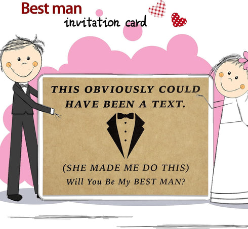 Teling 8 Pieces Groomsmen Proposal Gift Proposal Cards 7 Pieces Will You Be My Groomsman Funny Cards and 1 Will You Be My Best Man Card for Weddin...
