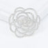 Sparkling Crystal Cut Rose Flower Pave Crystal Camellia Boutonniere Pin Brooch Corsage Blooming Heart Shaped Floral Jewelry for Women...