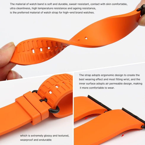 Replacement for Apple Watch bands, MAIKES Rubber Apple Sport Band for 49mm 45mm 42mm 44mm 38mm 40mm Apple Watch strap for iWatch Series 8 Series 7...