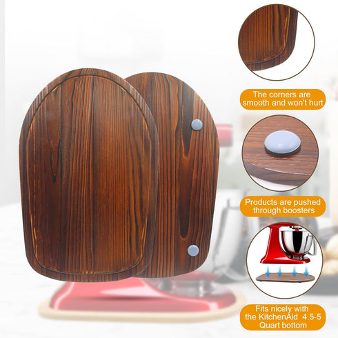 Mixer Slider Compatible with Kitchen aid Bowl Lift 5-8 Qt Stand Mixer Pine Wood - Kitchen Countertop Storage Mover Sliding Caddy for Kitchen Aid 5...