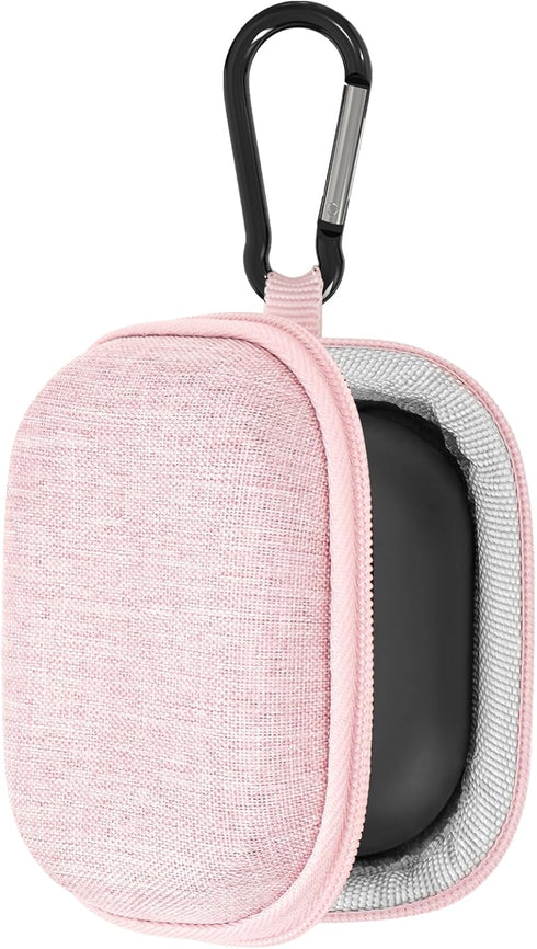 Geekria Shield Earbuds Case Compatible with Jabra Elite 10 Gen 2, 75t, 65t, Replacement Hard Shell Travel Carrying Bag with Carabiner Clip (Pink)...