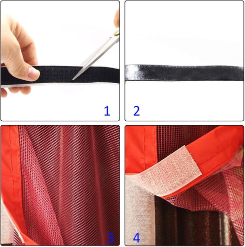 36 Feet Self Adhesive Hook and Loop Tape Roll Sticky Back Strip Adhesive Backed Fabric Fastener Mounting Tape for Picture and Tools Hanging Pedal ...