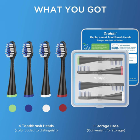 Brush Heads for Waterpik Complete Care 5.0/9.0 (4-Pack, Black)...