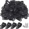 Glarks 120Pcs 1/2 Inch Black Nylon Screw Mounting R-Type Cable Clip Wire Clamp with 120Pcs Screws for Wire, Cable, Conduit and Cable Conduit Kit (...