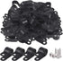 Glarks 120Pcs 1/2 Inch Black Nylon Screw Mounting R-Type Cable Clip Wire Clamp with 120Pcs Screws for Wire, Cable, Conduit and Cable Conduit Kit (...